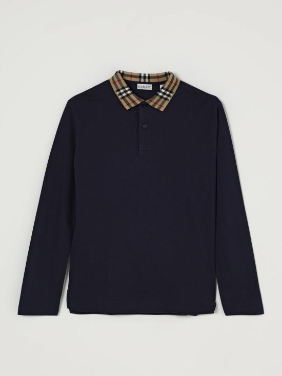 25FW [키즈] 버버리 폴로 셔츠 8113277 C1172 Blue