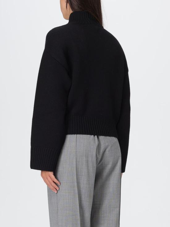 25FW 파비아나 필리피 리브드 모크 넥 스웨터 MAD215F104L558 8825 Black - FABIANA FILIPPI