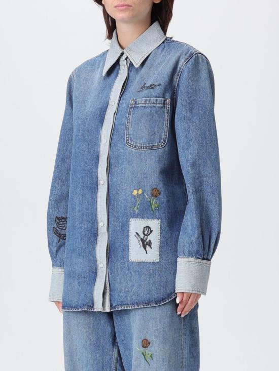 25FW 마르니 셔츠 CAJD0656X1USCY23 00B52 Gnawed Blue - MARNI