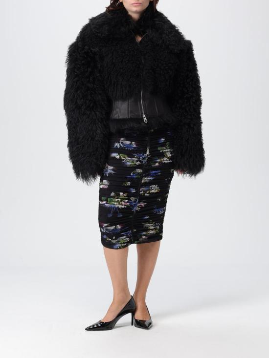 25FW 블루마린 미디 스커트 4G087A F9905 Black - BLUMARINE