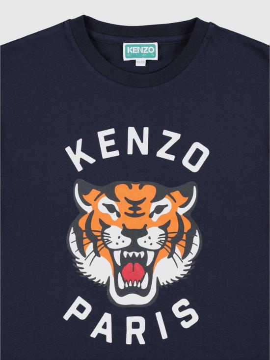 25FW [키즈] 겐조 티셔츠 K61505 845 Marine - KENZO