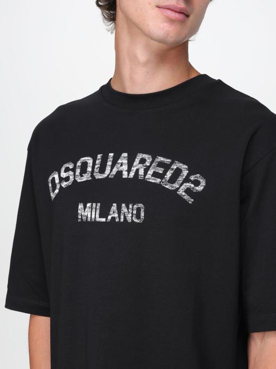 25FW 디스퀘어드2 반팔 티셔츠 S74GD1476D20020 962X Black - DSQUARED2