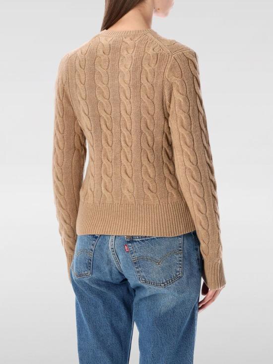 25FW 폴로 랄프로렌 로고 자수 크루넥 가디건 211972104 001 Camel - POLO RALPH LAUREN