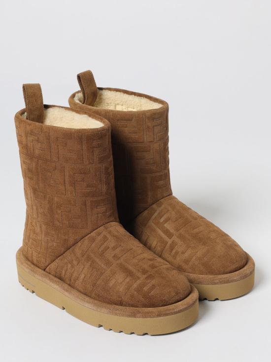 25FW 펜디 아프레 시크 FF 스웨이드 로우 부츠 8T8606ASA1 F0C23 Tobacco - FENDI