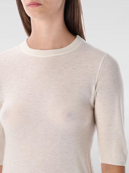 25FW 파비아나 필리피 스팽글 디테일 울 스웨터 MAD215F088L557 0142 White - FABIANA FILIPPI