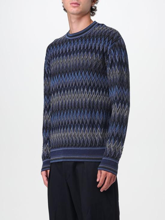 25FW 미소니 스웨터 US25WN0EBR012Y S91P3 Blue 1 - MISSONI