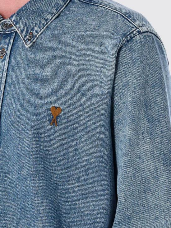 26SS 아미 데님 데님 셔츠 USH786DE0056 480 Blue - AMI