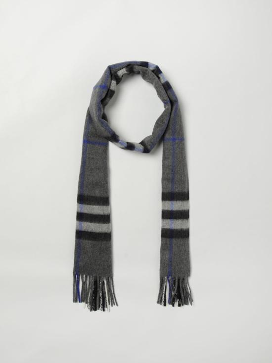25FW 버버리 체크 캐시미어 스카프 8112642 Grey - BURBERRY
