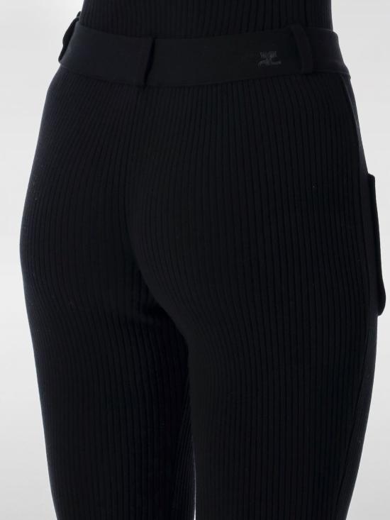 25FW 쿠레쥬 플레어 팬츠 325MPA428FI0001 9999 Black - COURREGES