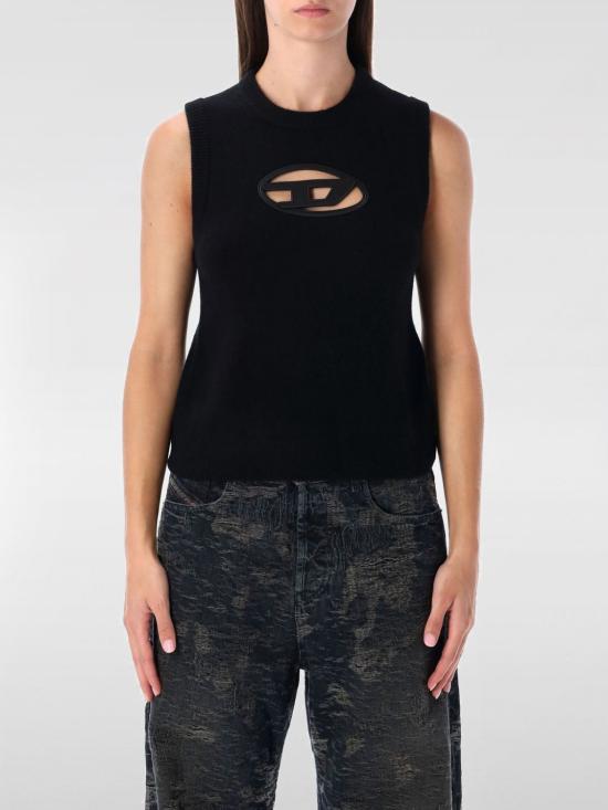 25FW 디젤 M‑아가린 SL 니트 탑 A175100KCAE 9XXA Black