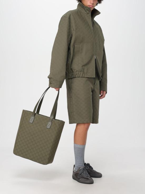 25FW 구찌 모노그램 패브릭 봄버 재킷 833484ZAF4S 3065 Green - GUCCI