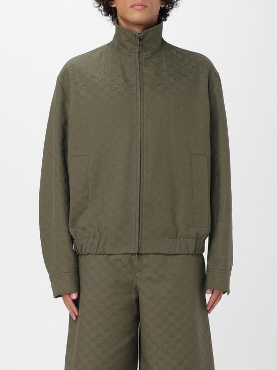 25FW 구찌 모노그램 패브릭 봄버 재킷 833484ZAF4S 3065 Green