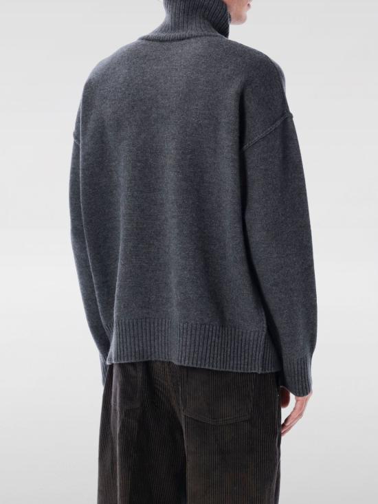 25FW 아미 ADC 터틀넥 스웨터  UKS839018 084 Grey - AMI