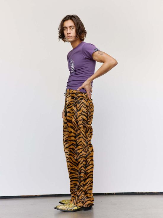  마틴로즈 반팔 티셔츠 마틴 로즈 퍼플 와인 조커 코튼 수축 티셔츠 - MARTINE ROSE