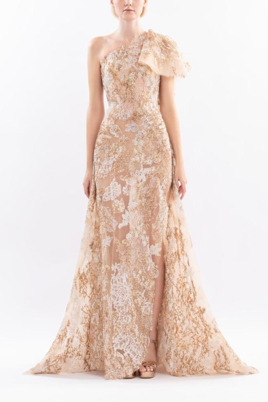  사이드 코베이시 롱 원피스 자수 원숄더 드레스 - SAIID KOBEISY