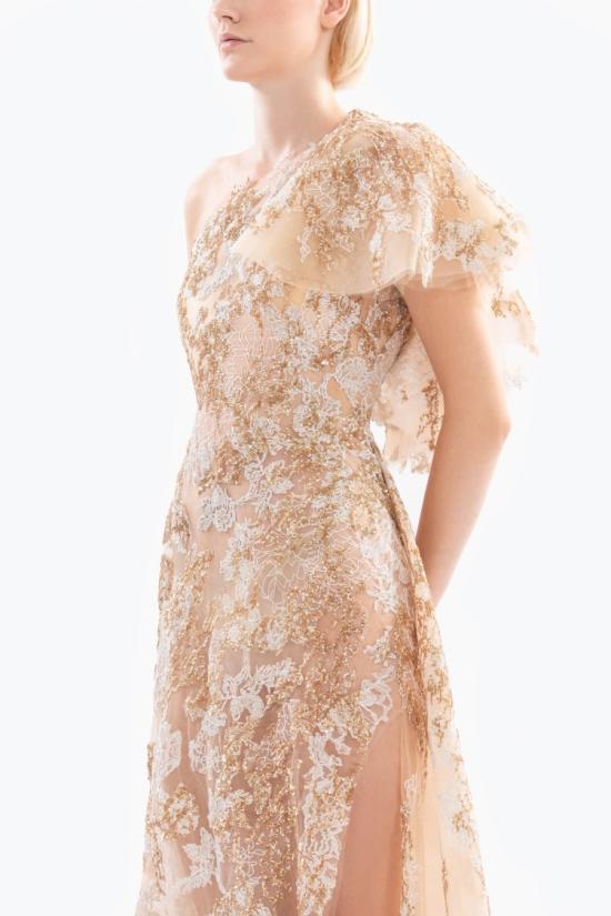  사이드 코베이시 롱 원피스 자수 원숄더 드레스 - SAIID KOBEISY