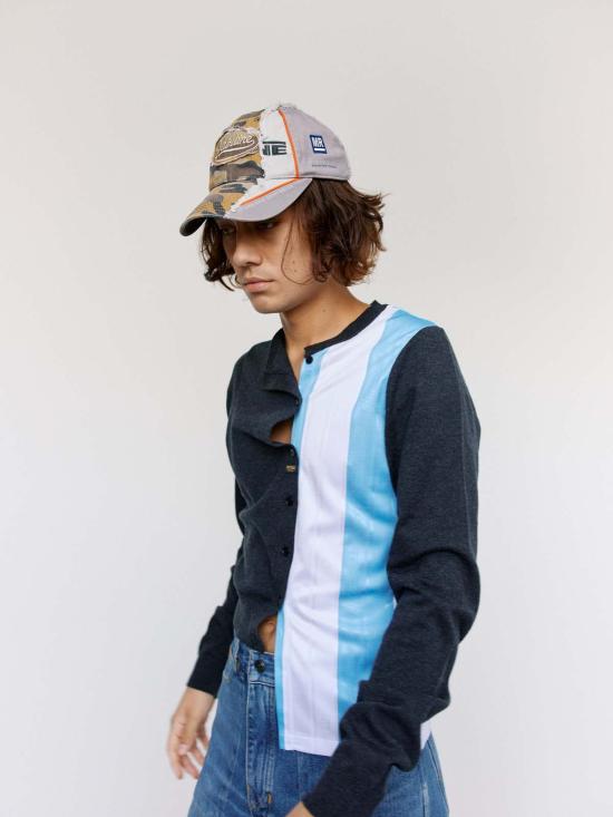  마틴로즈 가디건 마틴 로즈 하이브리드 풋볼 카디건 - MARTINE ROSE