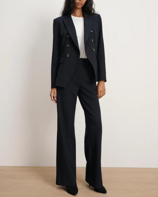  베로니카비어드 스트레이트 팬츠 Veronica Beard 토넬리 팬츠 네이비 - VERONICA BEARD