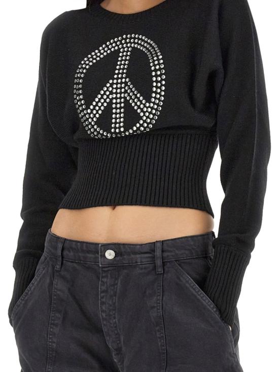  모스키노 긴팔 티셔츠 09098207 0555 Black - MOSCHINO