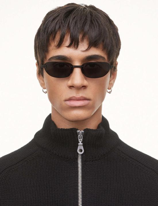  치미 안경 아이웨어 무테 타원형 선글라스 블랙