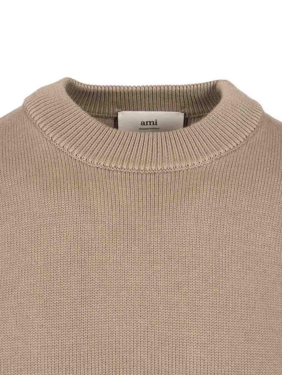 25SS 아미 로고 자수 스웨터 HKS163KN00630952 Brown - AMI