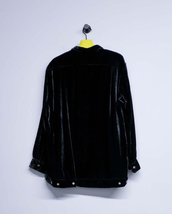  마리아노 긴팔 셔츠 Magliano 블랙 벨벳 오피치나 피자마 셔츠 - MAGLIANO