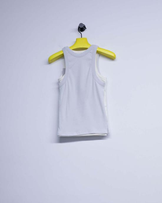  마리아노 민소매 티셔츠 마글리아노 더티 화이트 코튼 누도 랩드 탱크탑 - MAGLIANO