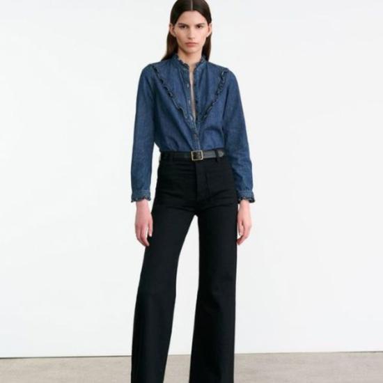  닐리로탄 블라우스 닐리 로탄 마르셀라 셔츠 클래식 워시 - NILI LOTAN