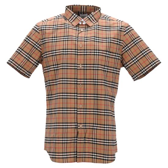  버버리 반팔 셔츠 8020965 Brown