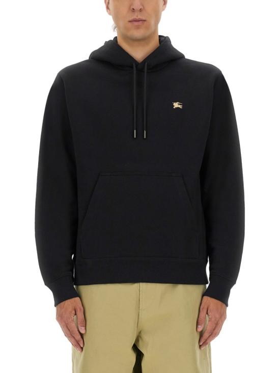 25FW 버버리 나이트 스탬프 후드 스웨트셔츠 8112807 A1189 Black - BURBERRY