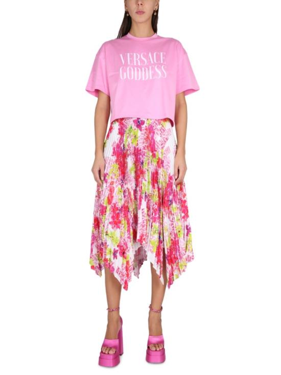  베르사체 미디 스커트 1008743 1A063925W020 Pink - VERSACE