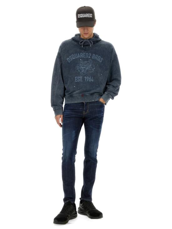  디스퀘어드2 후드 티셔츠 S74GU0848 S25030524 Blue - DSQUARED2