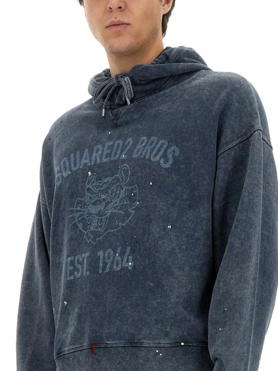  디스퀘어드2 후드 티셔츠 S74GU0848 S25030524 Blue - DSQUARED2