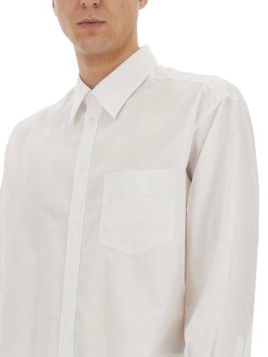 25SS 모스키노 긴팔 셔츠 02070235 1001 White - MOSCHINO