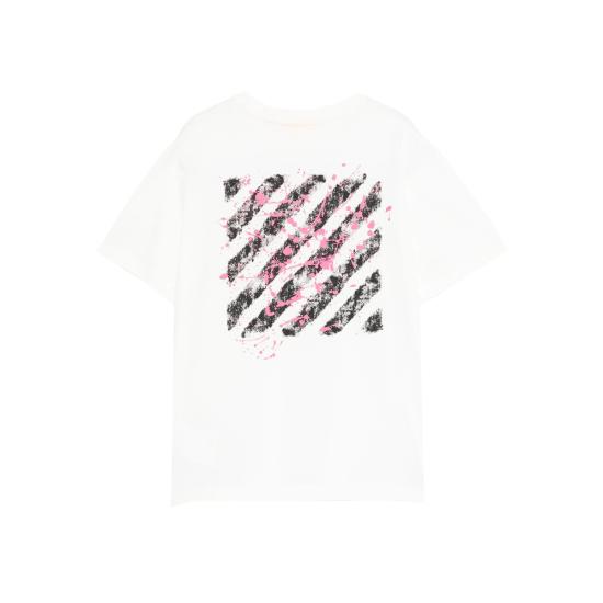 25FW [키즈] 오프화이트 티셔츠 OGAA001F25JE R008 0132 WHITE - OFF WHITE