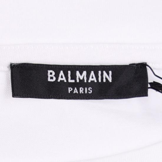 발망 반팔 티셔츠 AF1EE005BB01GAB White - BALMAIN