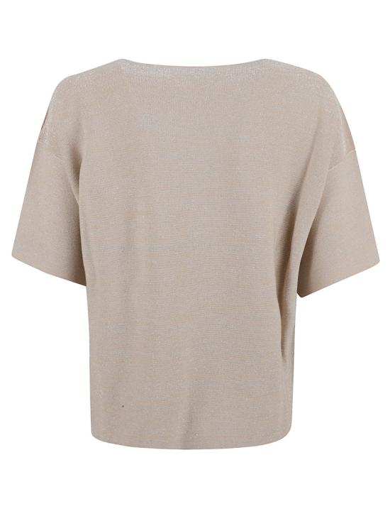  파비아나 필리피 루렉스 디테일 티셔츠 MAD265F097L2331261 Neutrals - FABIANA FILIPPI