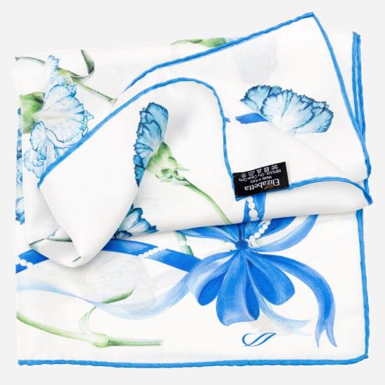  Elizabetta 머플러/스카프 패랭이꽃 실크 반다나 스카프 - OTHER BRANDS