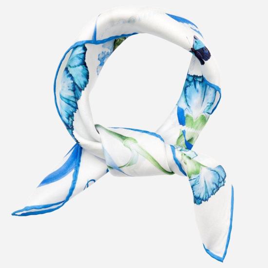  Elizabetta 머플러/스카프 패랭이꽃 실크 반다나 스카프 - OTHER BRANDS