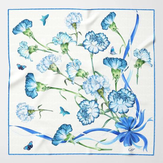  Elizabetta 머플러/스카프 패랭이꽃 실크 반다나 스카프