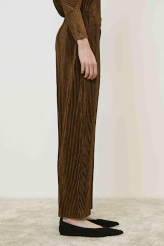  메이메이즈 스트레이트 팬츠 Mei Meij 테이퍼드 플리스 팬츠 토피 - MEIMEIJ