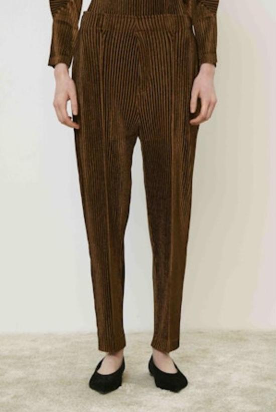  메이메이즈 스트레이트 팬츠 Mei Meij 테이퍼드 플리스 팬츠 토피 - MEIMEIJ