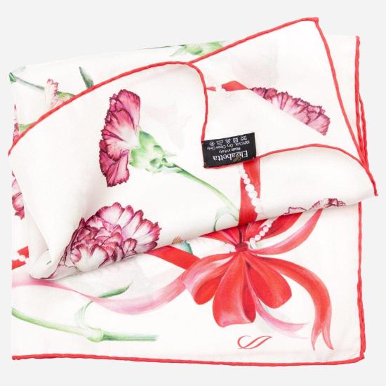  Elizabetta 머플러/스카프 패랭이꽃 실크 반다나 스카프 - OTHER BRANDS