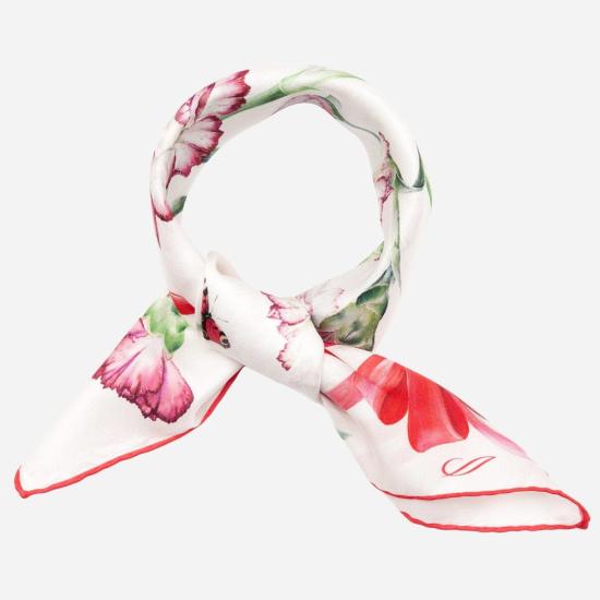  Elizabetta 머플러/스카프 패랭이꽃 실크 반다나 스카프 - OTHER BRANDS