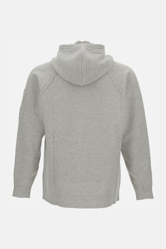 25FW 씨피 컴퍼니 램스울 GRS 후드 풀 집 스웨터  19CMKN057A110149AM13 Grey - C.P. COMPANY