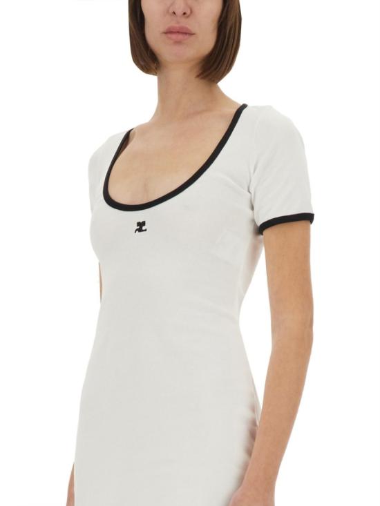  쿠레쥬 미디 원피스 225JRO600 JS02030098 White - COURREGES