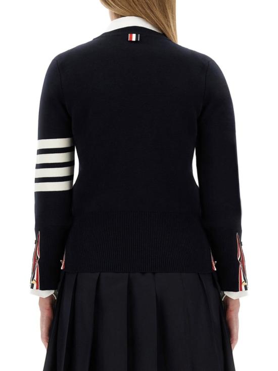 25FW 톰브라운 울 밀라노 스티치 클래식 4바 풀오버 니트 FKA239A 00014415 Blue - THOM BROWNE