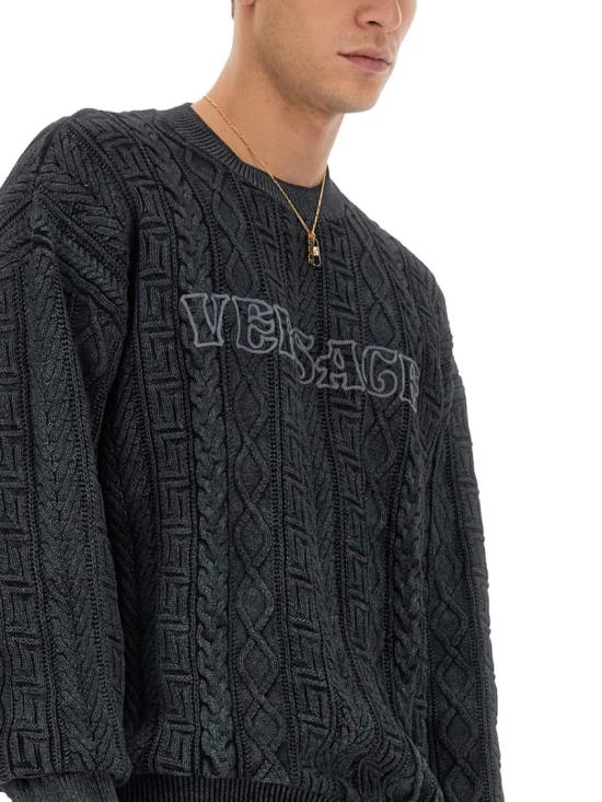  베르사체 스웨터 1009932 1A072711B000 Grey - VERSACE