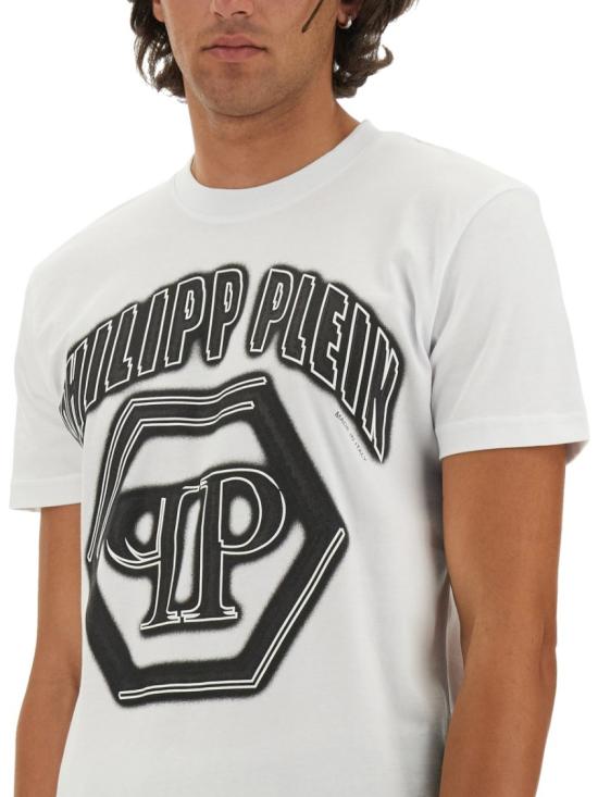  필립 플레인 반팔 티셔츠 MTK7449 PJY002N01 White - PHILIPP PLEIN