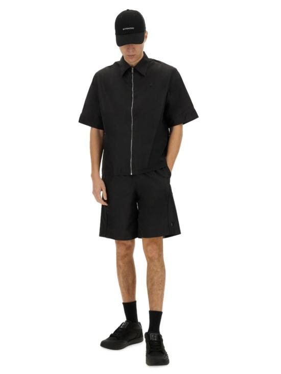  지방시 반팔 셔츠 BM615315L8 001 Black - GIVENCHY